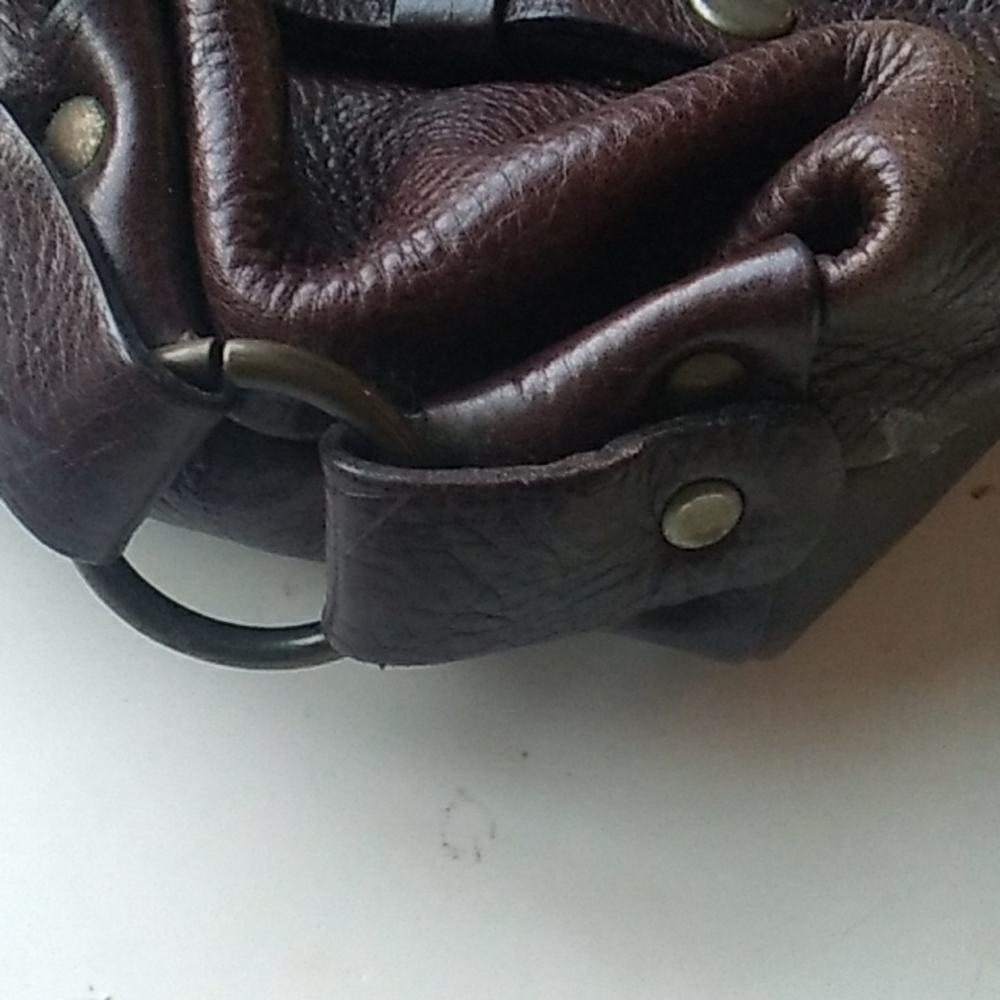 Purse, brown leather - Picture 4 of 6